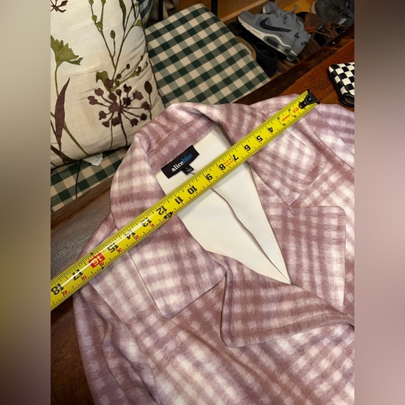 Alice Blue Pink Plaid Trench Coat - Picture 6 of 7